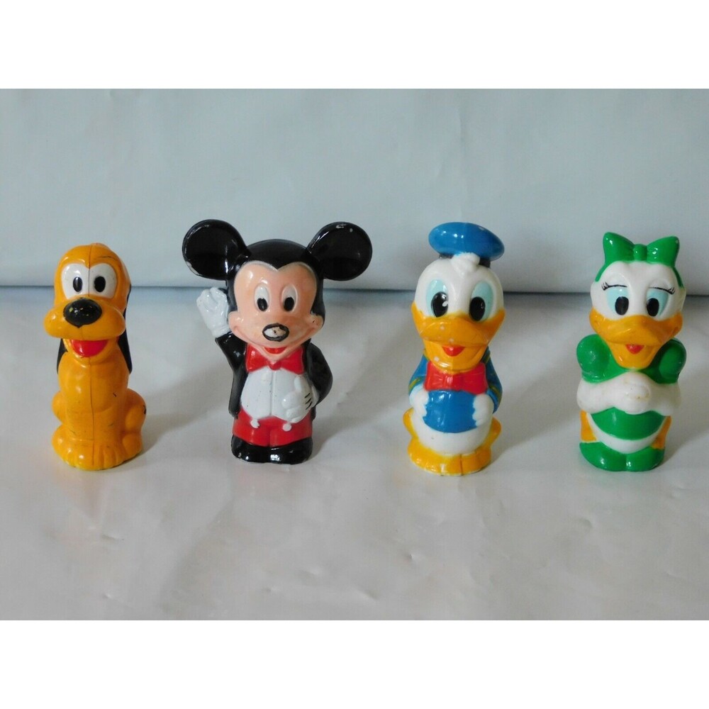 2" Disney Figurines Cake Toppers Donald Duck, Daisy Duck, Mickey Mouse, Goofy